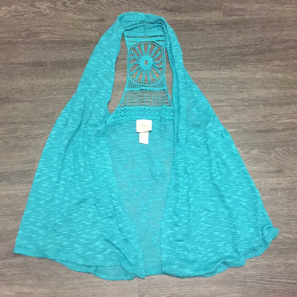 Racerback cardigan